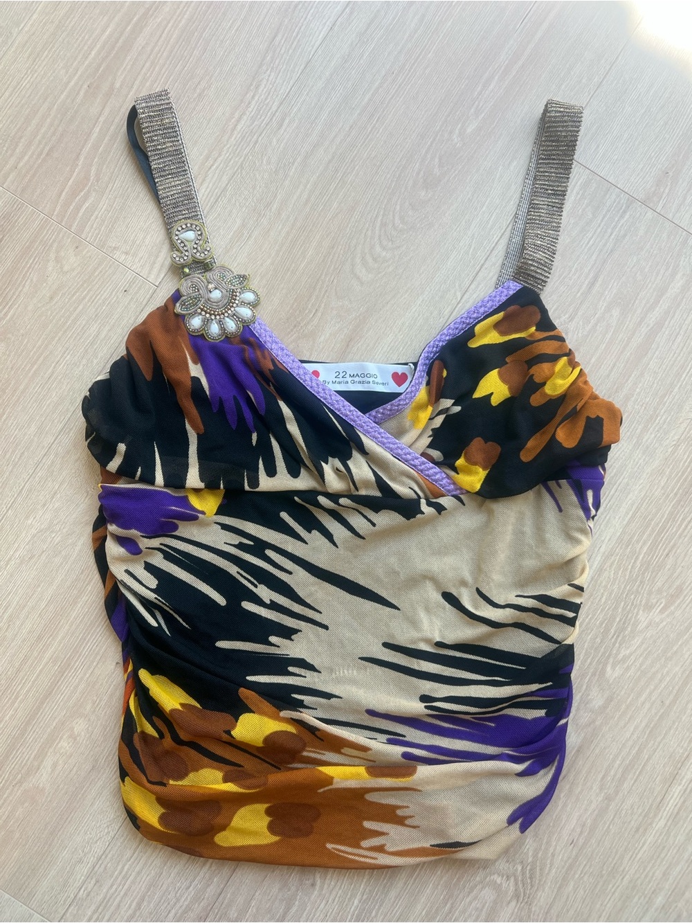 22 MAGGIO by Maria Grazia Severi multicolor tank size M NWT